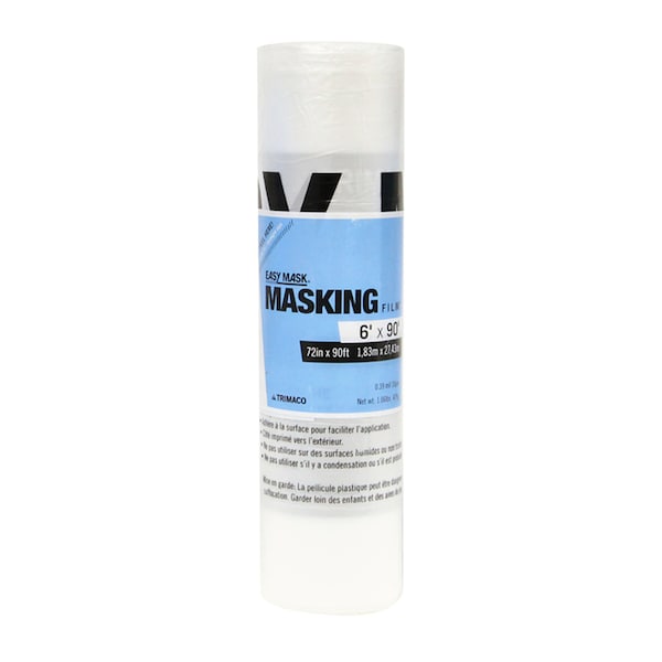 Trimaco Easy Mask Masking Film 0.4 mil X 72 in. W X 90 ft. L Plastic/Vinyl Clear 1 pk 67290 - main